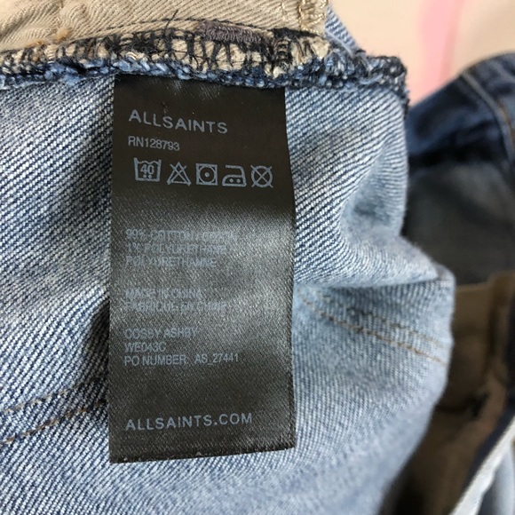 SALE All Saints Cosby Ashby Broken Boyfriend Jeans - Picture 7 of 7